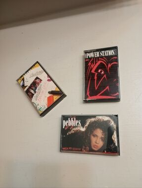 Vintage Bundle Of 80's Cassette Tapes New Edition Power Station And Pebbles